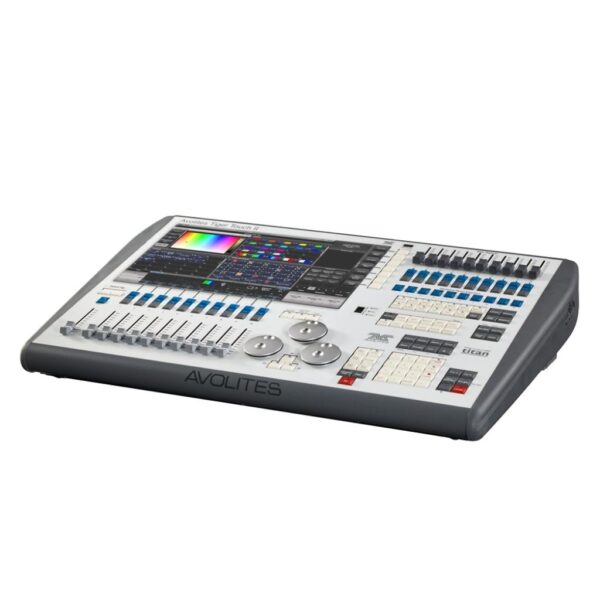 Avolites Tiger Touch II Console บอร์ดคอนโทรลไฟดิจิตอล ตระกูล avolites  แบบไลบราลี่ ขนาดใหญ่ เหมาะสำหรับงานคอนเสิร์ตที่ใช้รายละเอียดหรือจำนวนช่องเอาร์พุตเยอะๆ ลูกเล่นที่เยอะ ที่ไม่ต้องมีรายละเอียดมาก มีโปรแกรมอัตโนมัติในตัว ใช้งานง่าย แข็งแรงทนทาน หน้าจอสัมพัส จำนวนช่องเอาต์พุต4 เอาต์พุต DMX กายภาพ 16 ช่องผ่าน ArtNet หรือ sACN – 8192 ช่อง